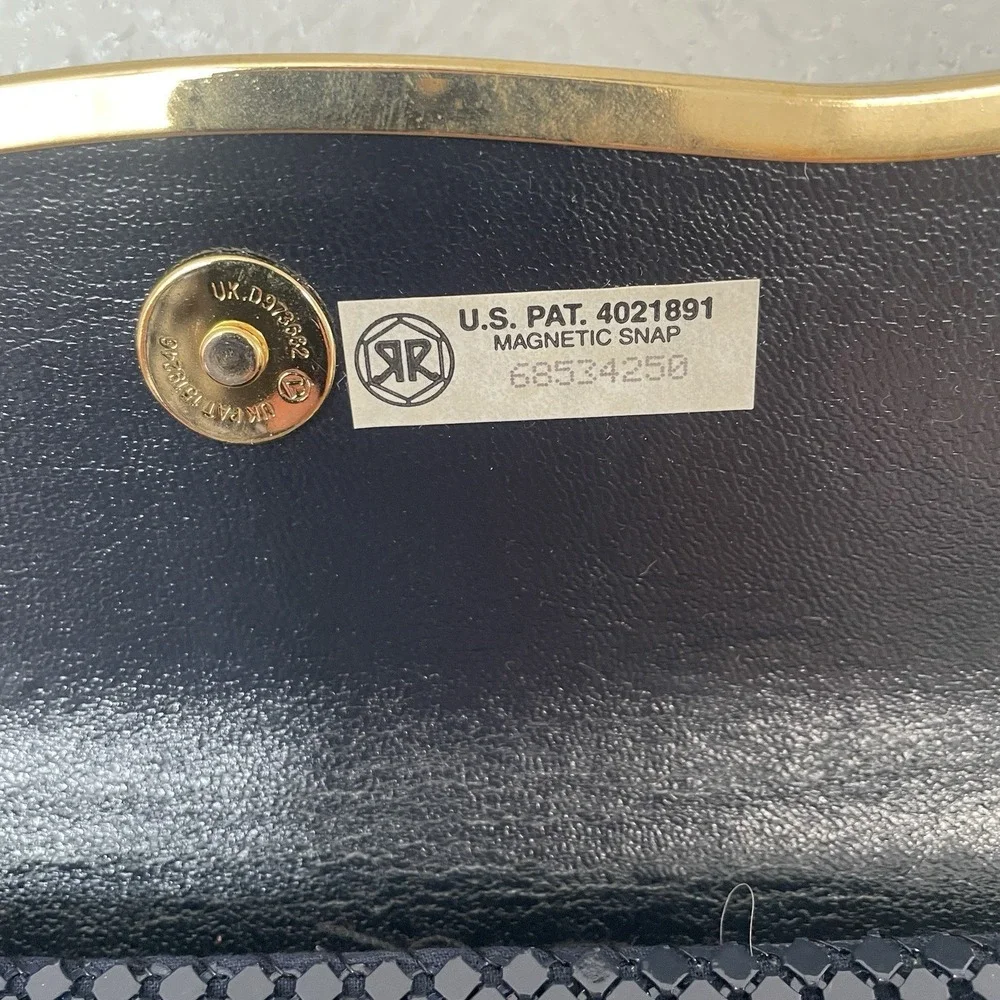 Vintage La Regale Evening‎ Clutch Navy Blue Mesh